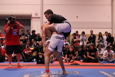 Ryan Hall takes Diego Sanchez's back in competition