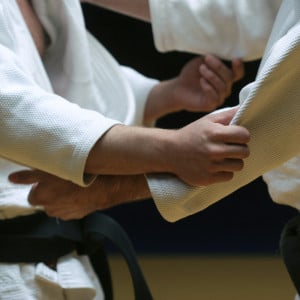 Judo hands gripping