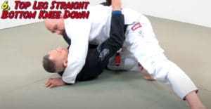 Side control with top leg straight and bottom knee down
