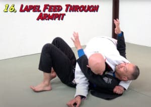 Side control variation 16 - Lapel Feed Through Armpit