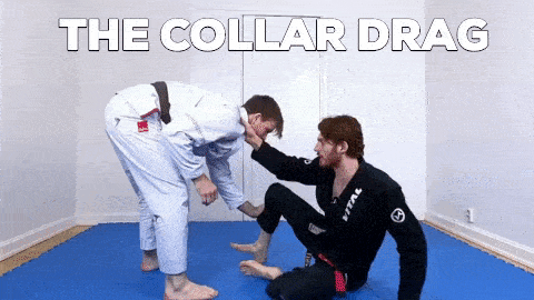 The collar drag from the open guard with Jon Thomas