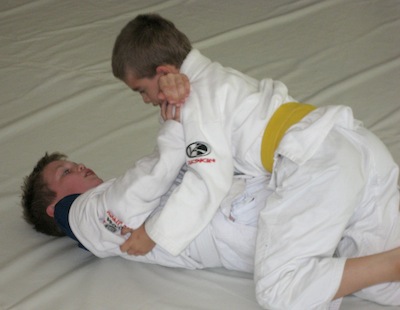 Kids doing BJJ