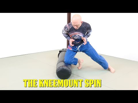 BJJ Bag Drill 1, The Kneemount Spin and Application