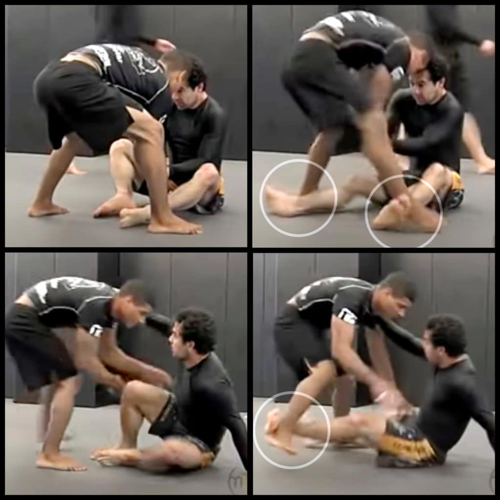 Marcelo Garcia Attacking with the Knee Push / Idiot Sweep