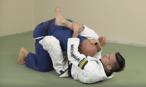 half guard triangle - control your own leg