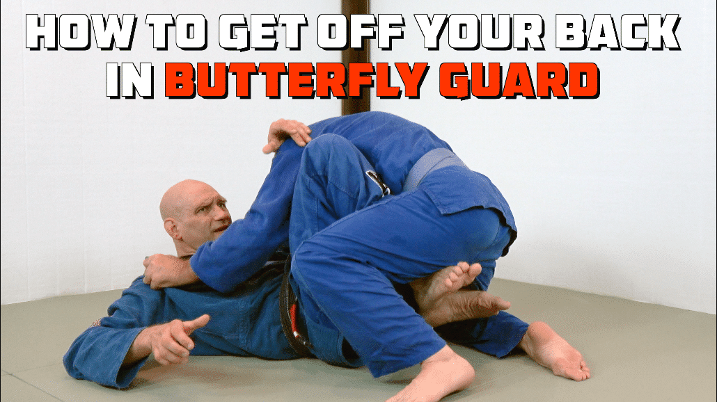 How to sit up and get off your back in butterfly guard
