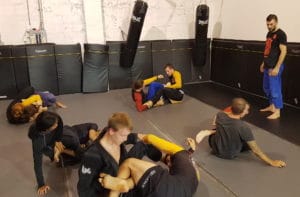 sparring leglocks in class