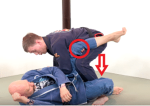 Dropping your weight in the leg drag pass