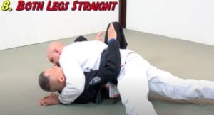 Side control with both legs straight
