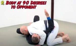 Side control with your body at a 90 degree angle