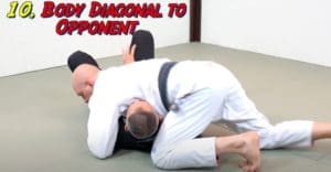 Side control with body diagonal to your opponent