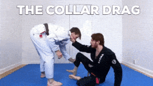 The collar drag from the open guard with Jon Thomas