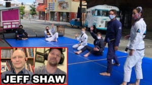 Training Brazilian jiu-jitsu outside at Bellingham BJJ