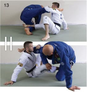 Buttergly guard to technical standup sweep step 13