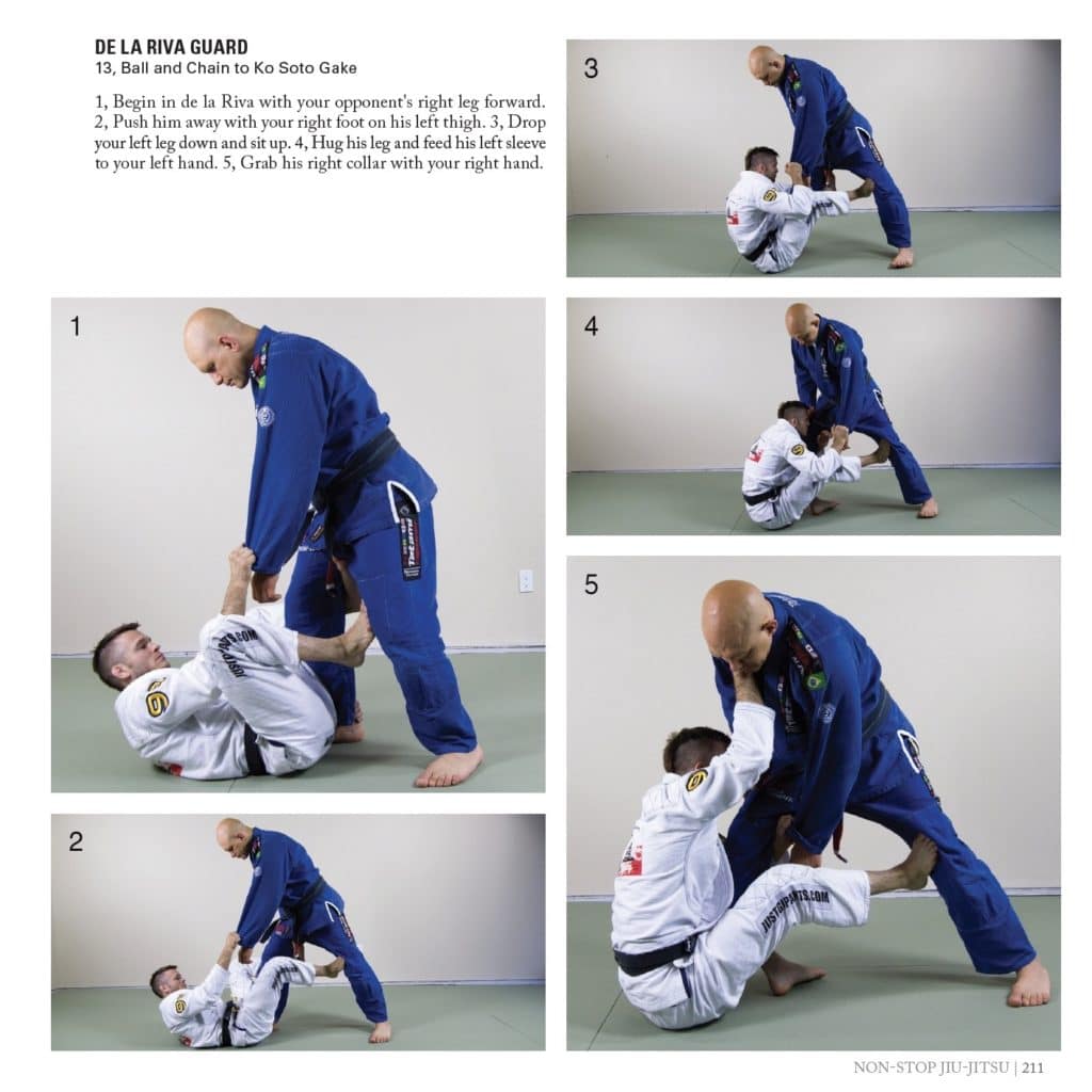 Ko Soto Gake sweep from page 211 of the Nonstop Jiu-Jitsu book