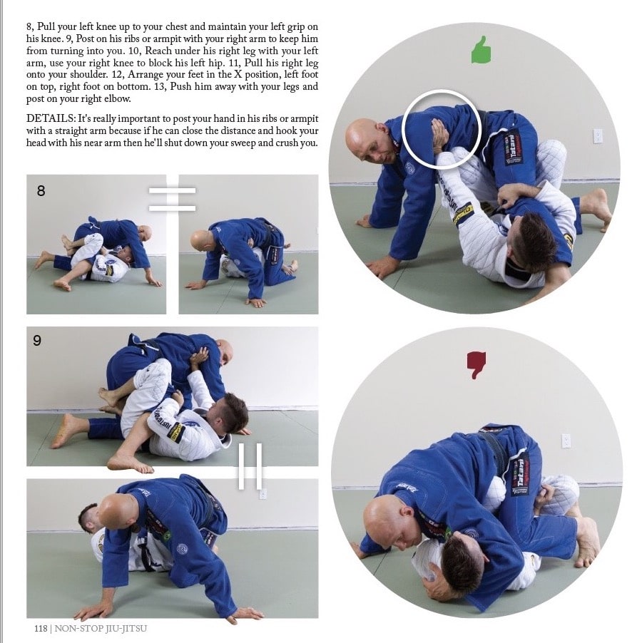 Page 118 of Nonstop Jiu-Jitsu, showing details of an X guard entry