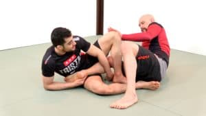 Reaping leg entanglement setting up for a heel hook