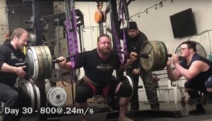 Chris Duffin squatting 800 pounds for 30 days in a row