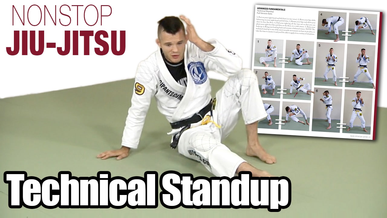 Four variations of the BJJ technical standup