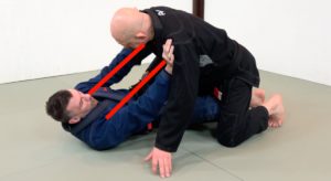 Double straight arm frame from half guard