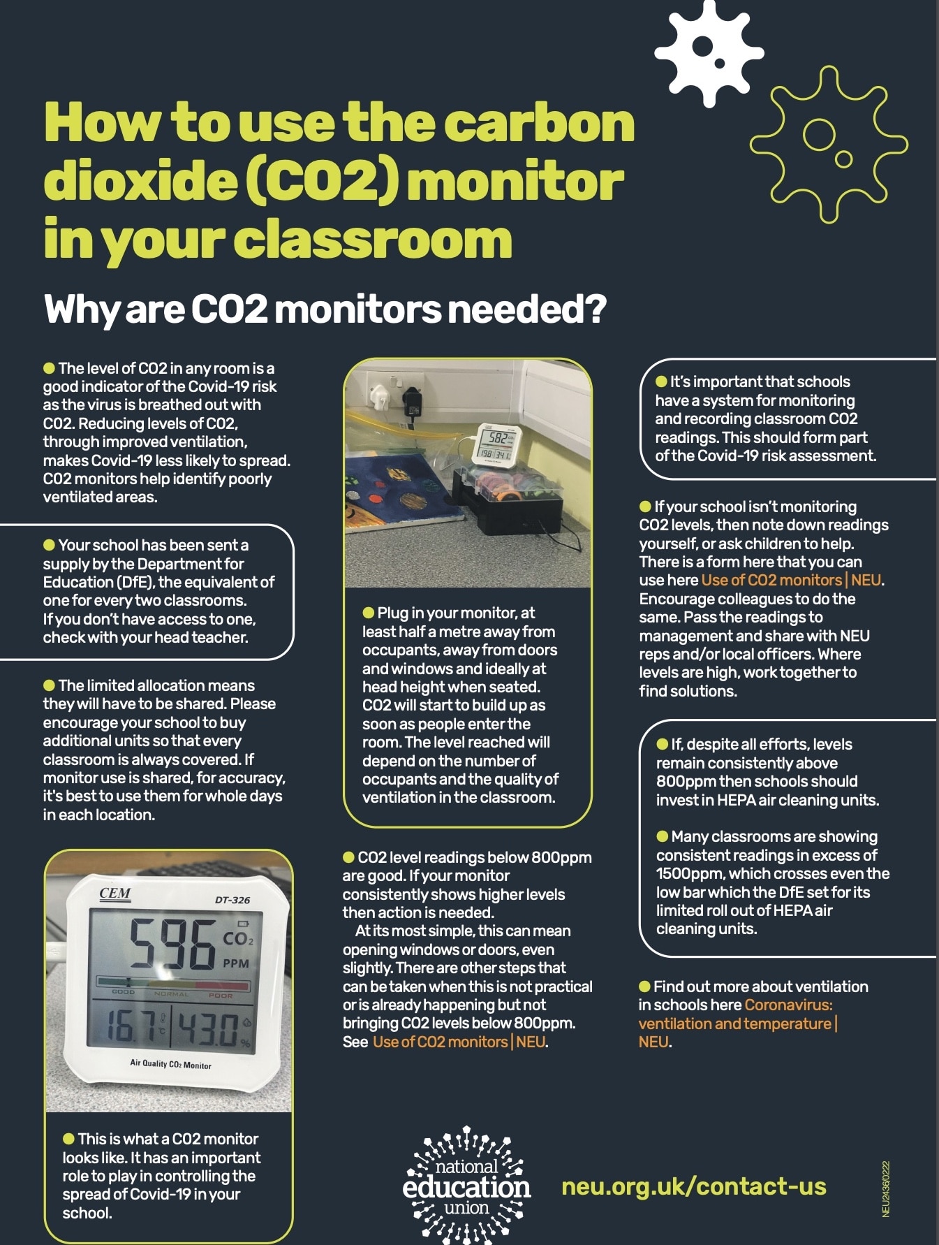 national education union ventilation and co2 detector guidelines