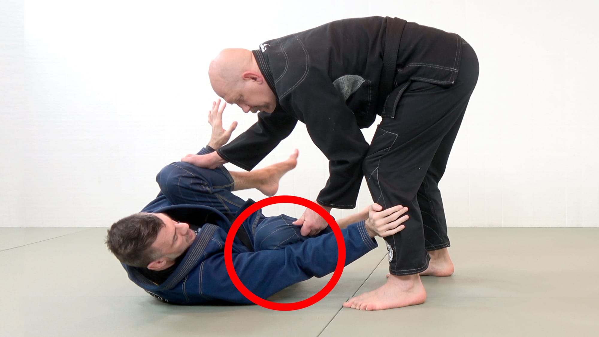 Maintaining Elbow-Knee Connection While Framing Against the Opponent's Leg