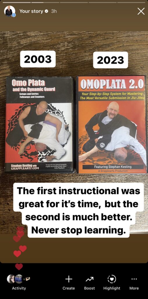 Grapplearts omoplata instructionals 20 years apart